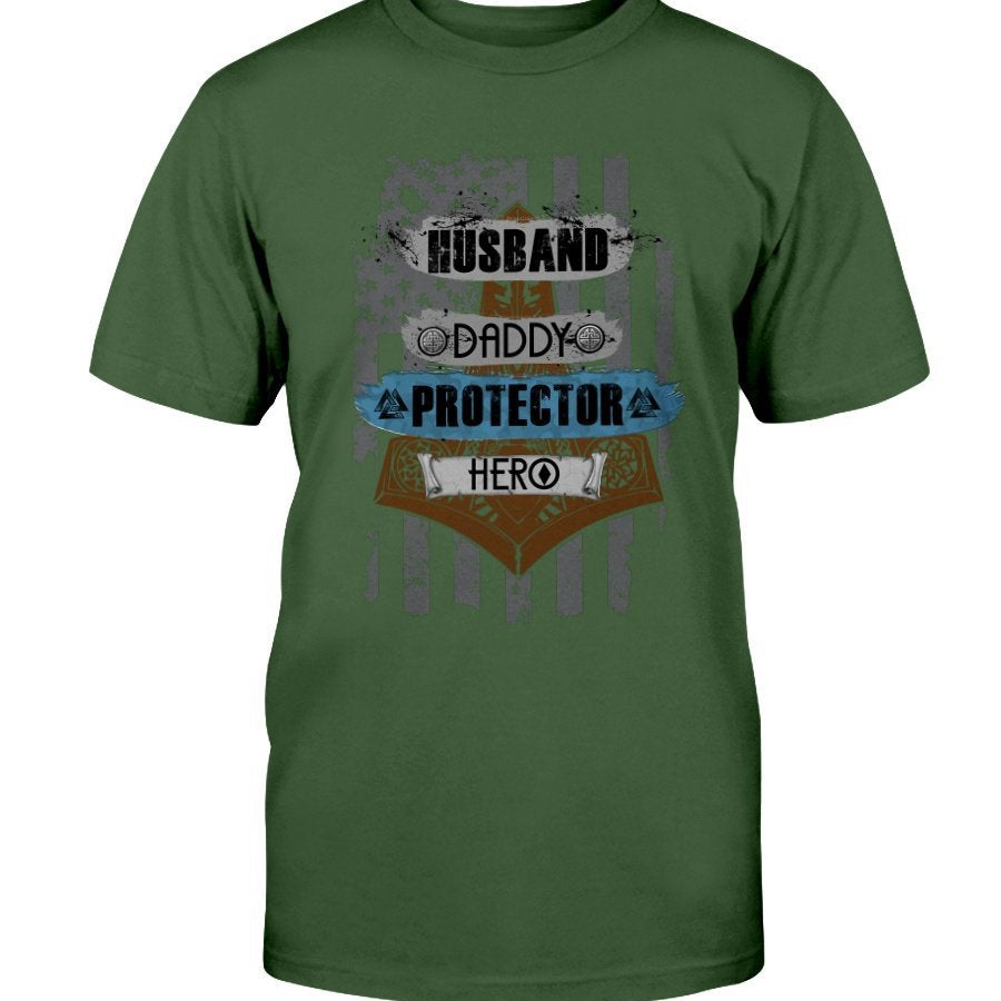 Husband - Daddy - Protector - Hero Premium T-Shirt - Mud Brown