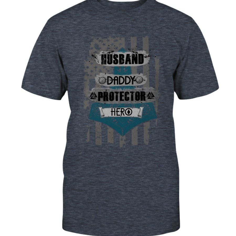 Husband - Daddy - Protector - Hero Premium T-Shirt - Light USA