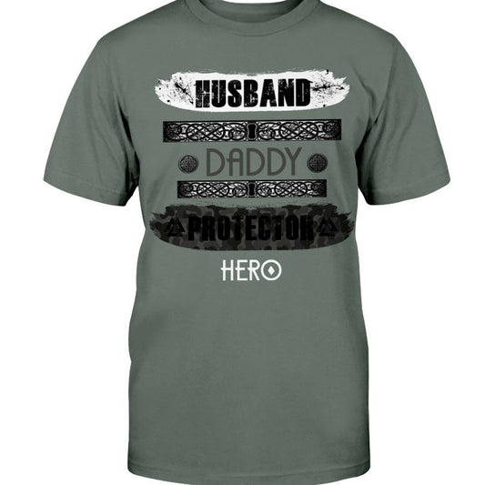 Husband - Daddy - Protector - Hero Premium T-Shirt - White Hubbie
