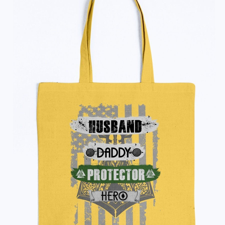 Husband - Daddy - Protector - Hero Tote - Dark Green USA