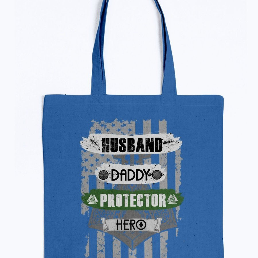 Husband - Daddy - Protector - Hero Tote - Dark Green USA