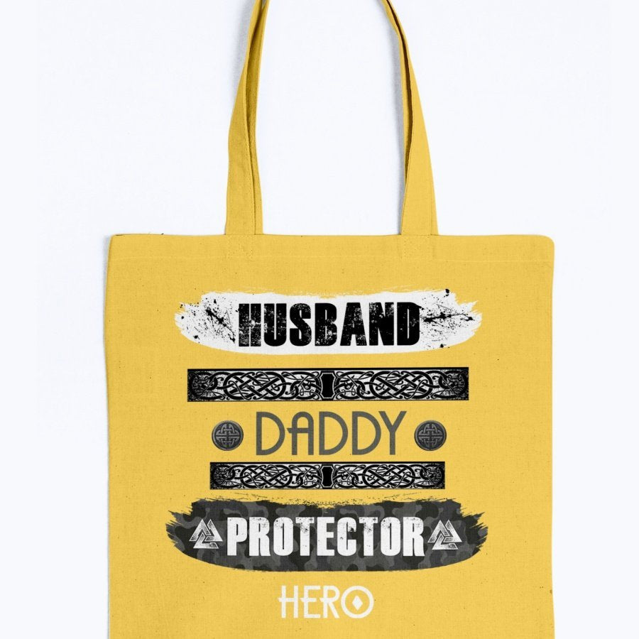 Husband - Daddy - Protector - Hero Tote - White Camo