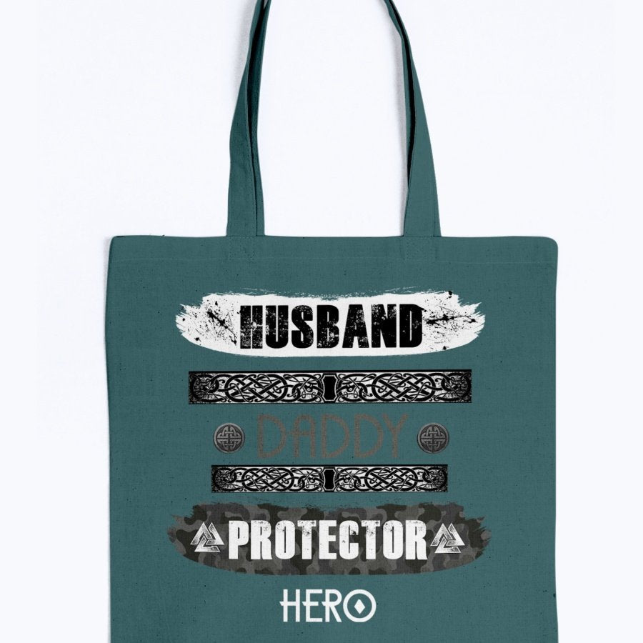 Husband - Daddy - Protector - Hero Tote - White Camo