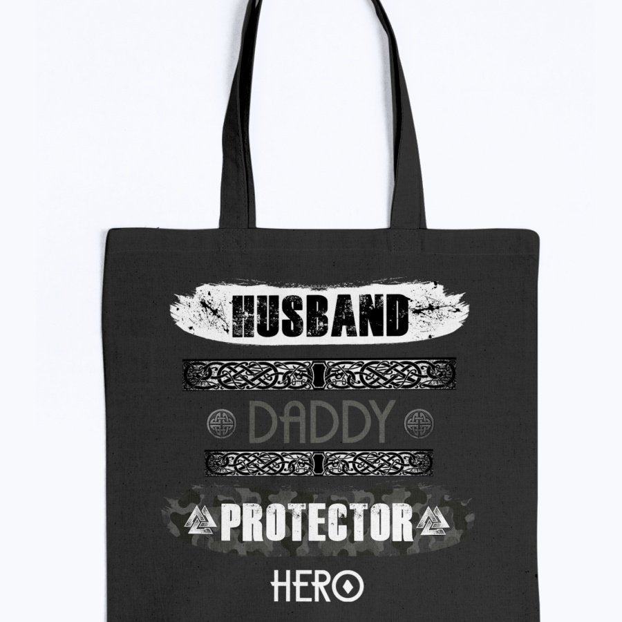 Husband - Daddy - Protector - Hero Tote - White Camo