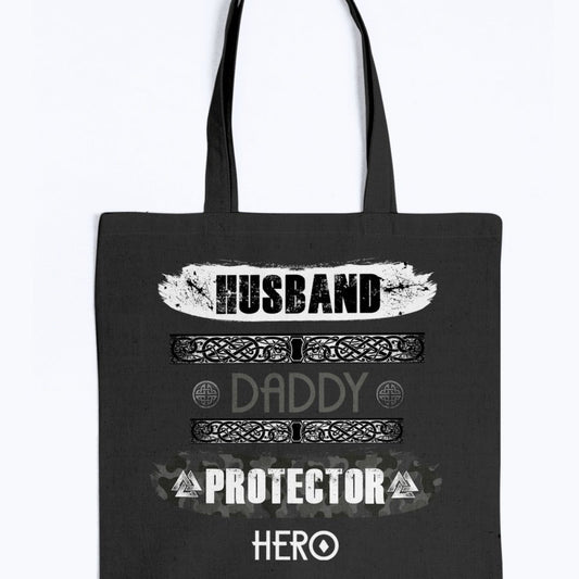 Husband - Daddy - Protector - Hero Tote - White Camo