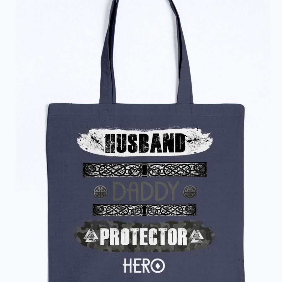 Husband - Daddy - Protector - Hero Tote - White Camo