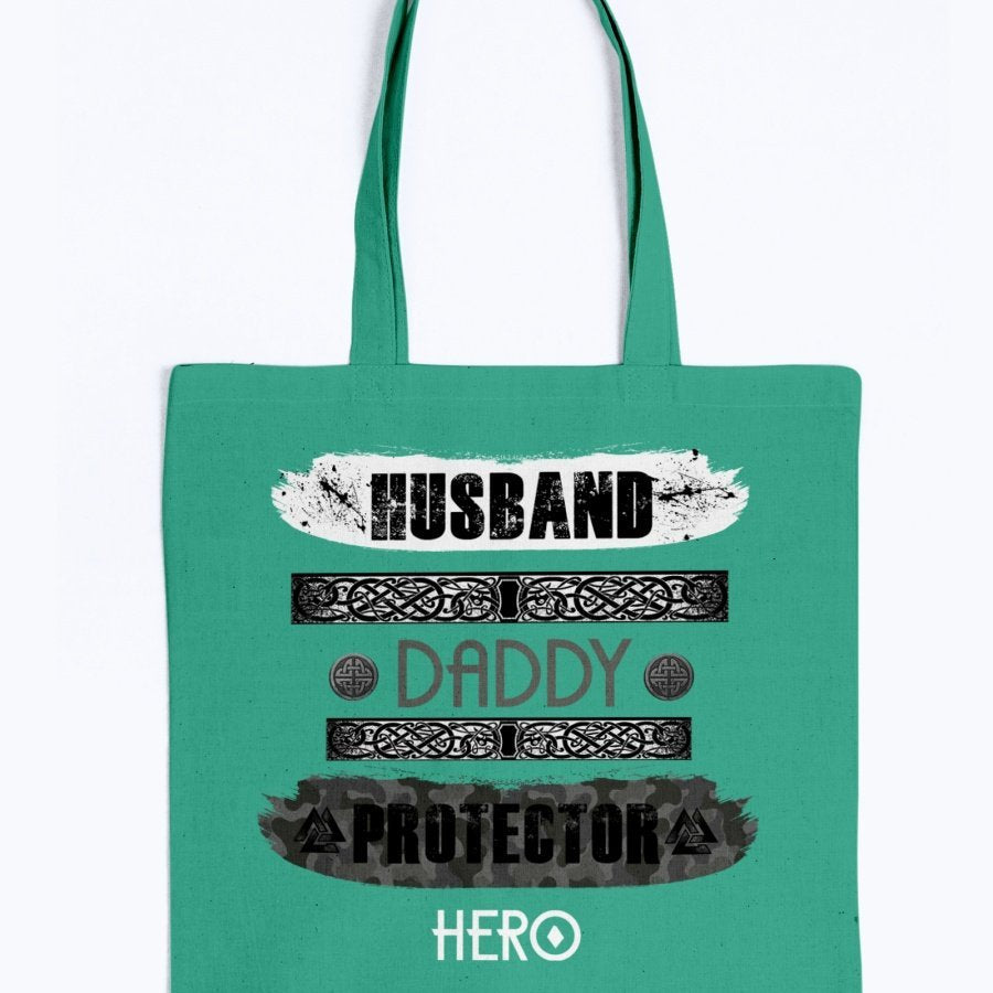 Husband - Daddy - Protector - Hero Tote - Grey Camo