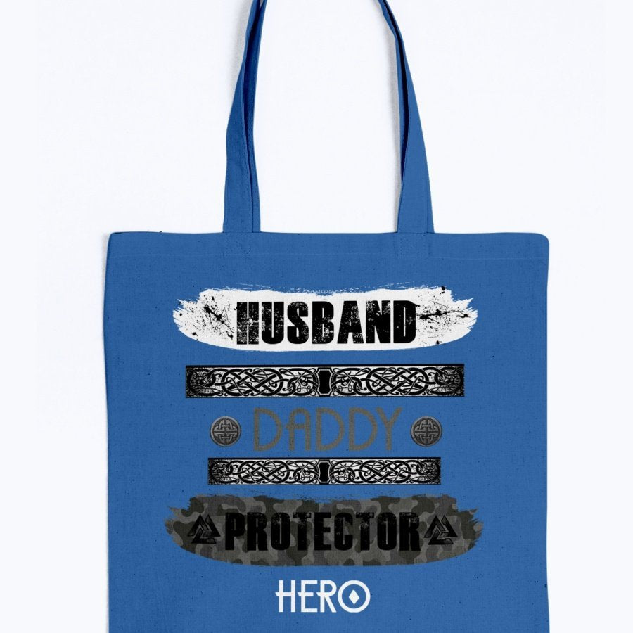 Husband - Daddy - Protector - Hero Tote - Grey Camo