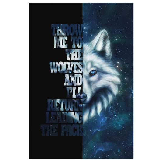 Ice Wolf Viking Wall Art - Norse Home Decor