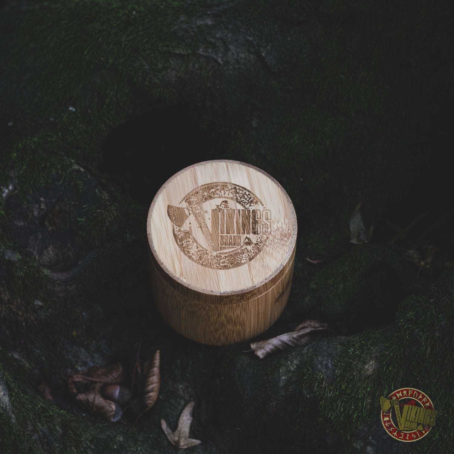 Jarl Viking Wooden Watch with Helm of Awe Viking Symbol - VikingsBrand
