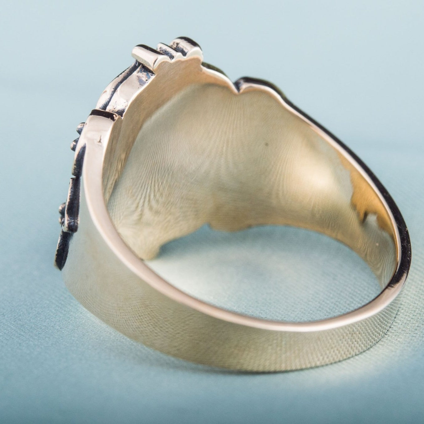 Jolly Roger Bronze Ring Unique Handmade Jewelry