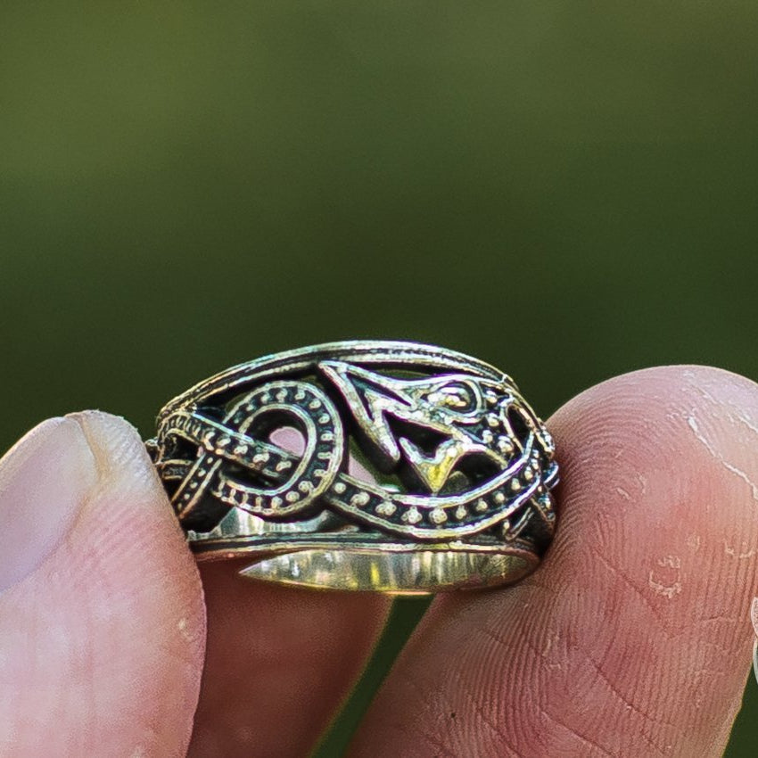 Jormungandr 925 Sterling Silver Handcrafted Norse Ring - VikingsBrand