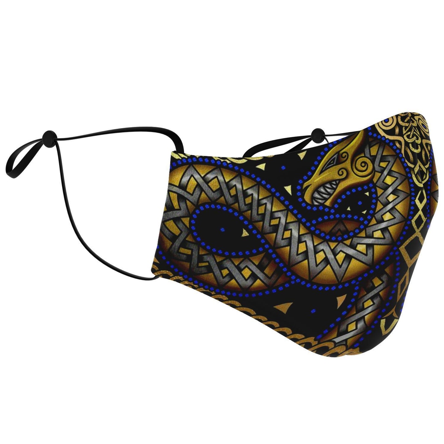 Jörmungandr Viking Face Mask Cover - Color Variation #3