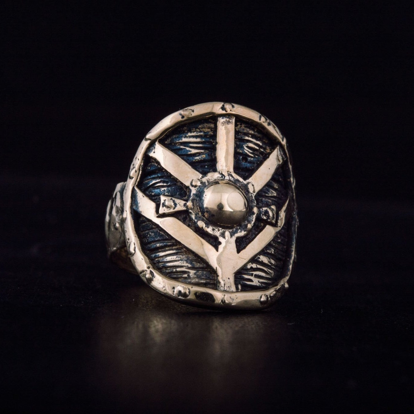 Lagertha's Shield Handcrafted Bronze Viking Ring