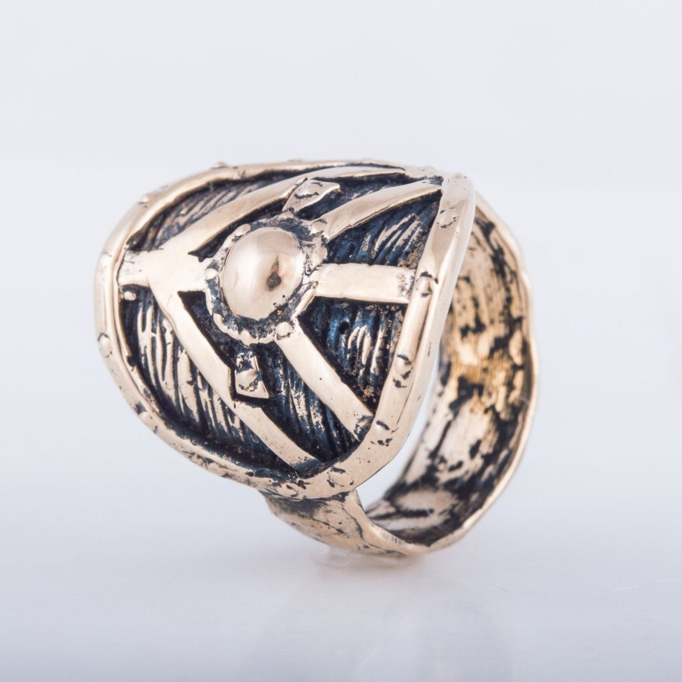 Lagertha's Shield Handcrafted Bronze Viking Ring