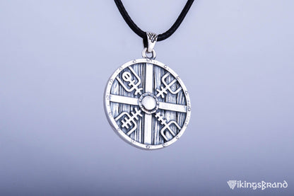 Lagertha's Shield Viking Pendant Handmade Sterling Silver Viking Necklace