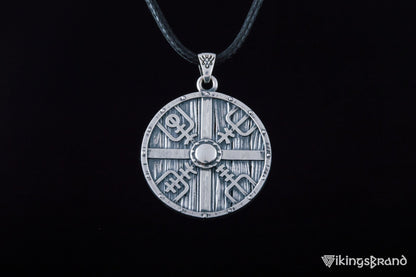 Lagertha's Shield Viking Pendant Handmade Sterling Silver Viking Necklace