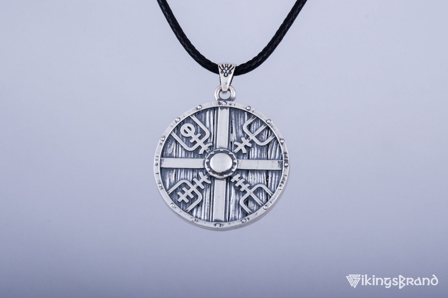 Lagertha's Shield Viking Pendant Handmade Sterling Silver Viking Necklace