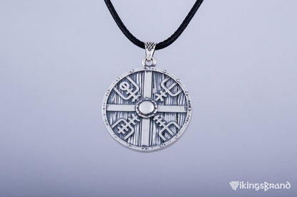 Lagertha's Shield Viking Pendant Handmade Sterling Silver Viking Necklace