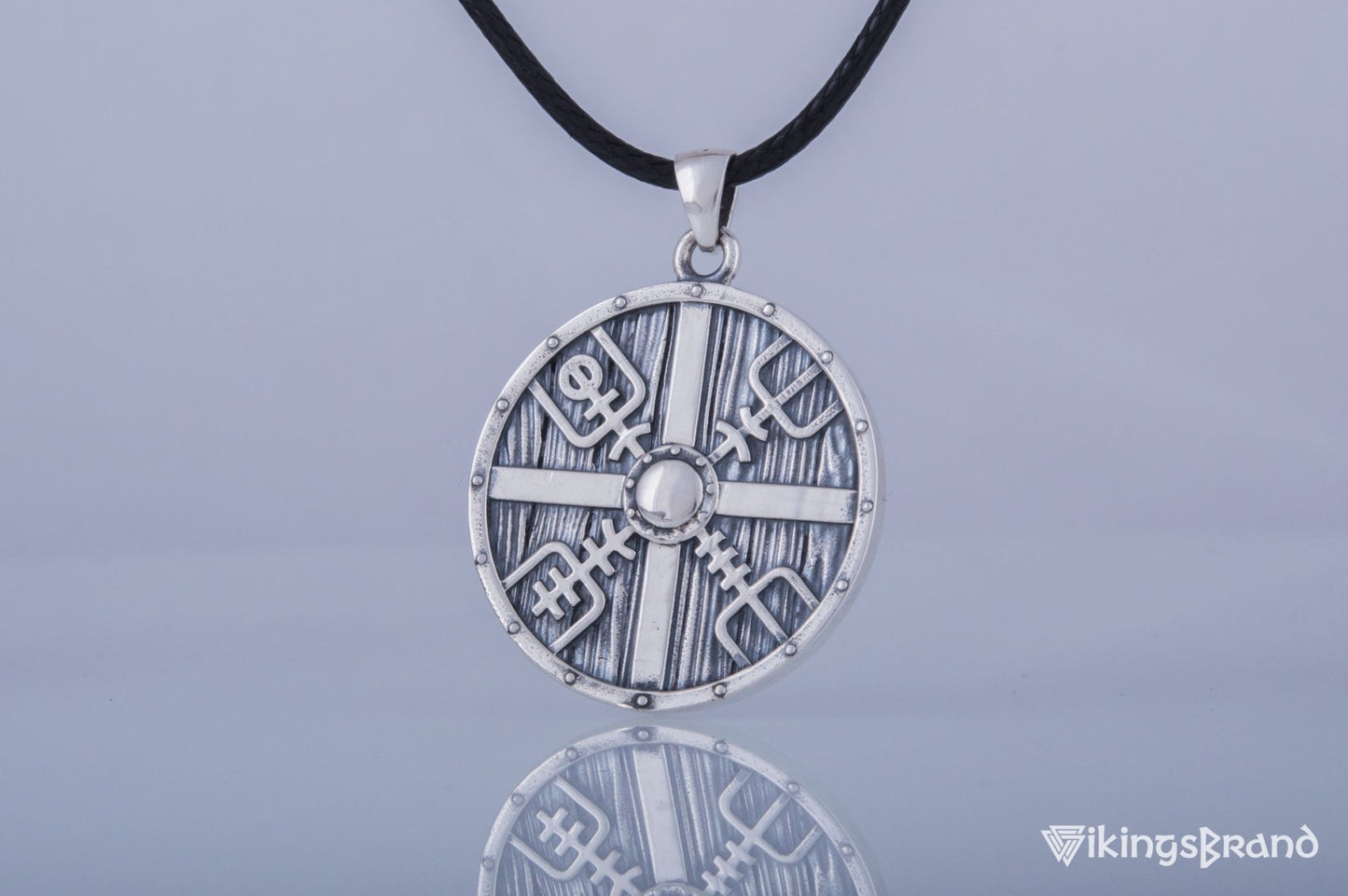 Lagertha's Shield Viking Pendant Handmade Sterling Silver Viking Necklace