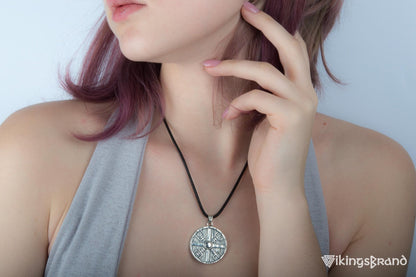 Lagertha's Shield Viking Pendant Handmade Sterling Silver Viking Necklace