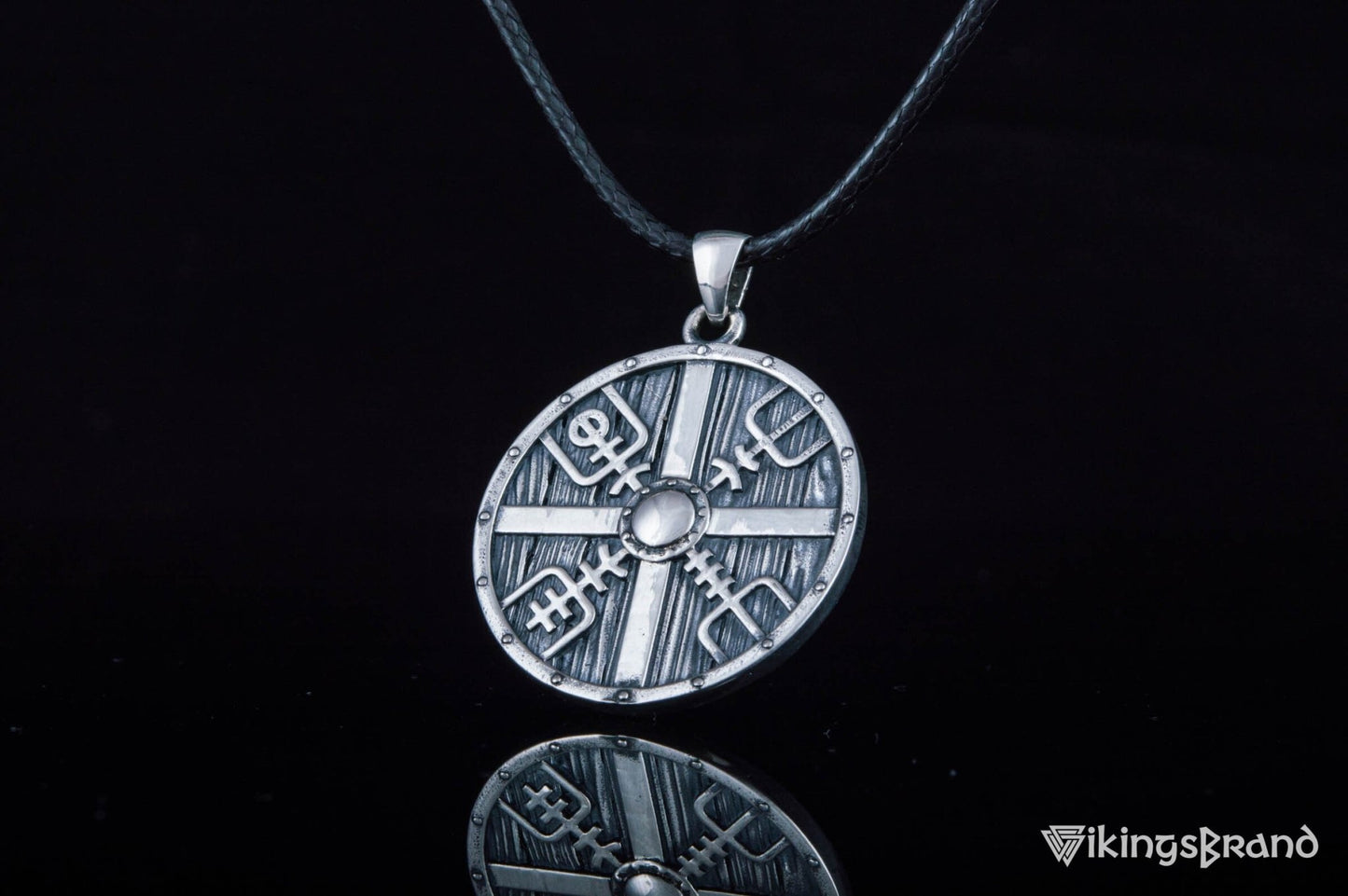 Lagertha's Shield Viking Pendant Handmade Sterling Silver Viking Necklace