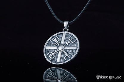 Lagertha's Shield Viking Pendant Handmade Sterling Silver Viking Necklace