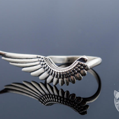 Light Weight Feather 925 Sterling Silver Viking Ring - VikingsBrand