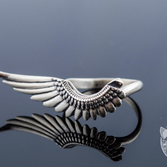 Light Weight Feather 925 Sterling Silver Viking Ring - VikingsBrand