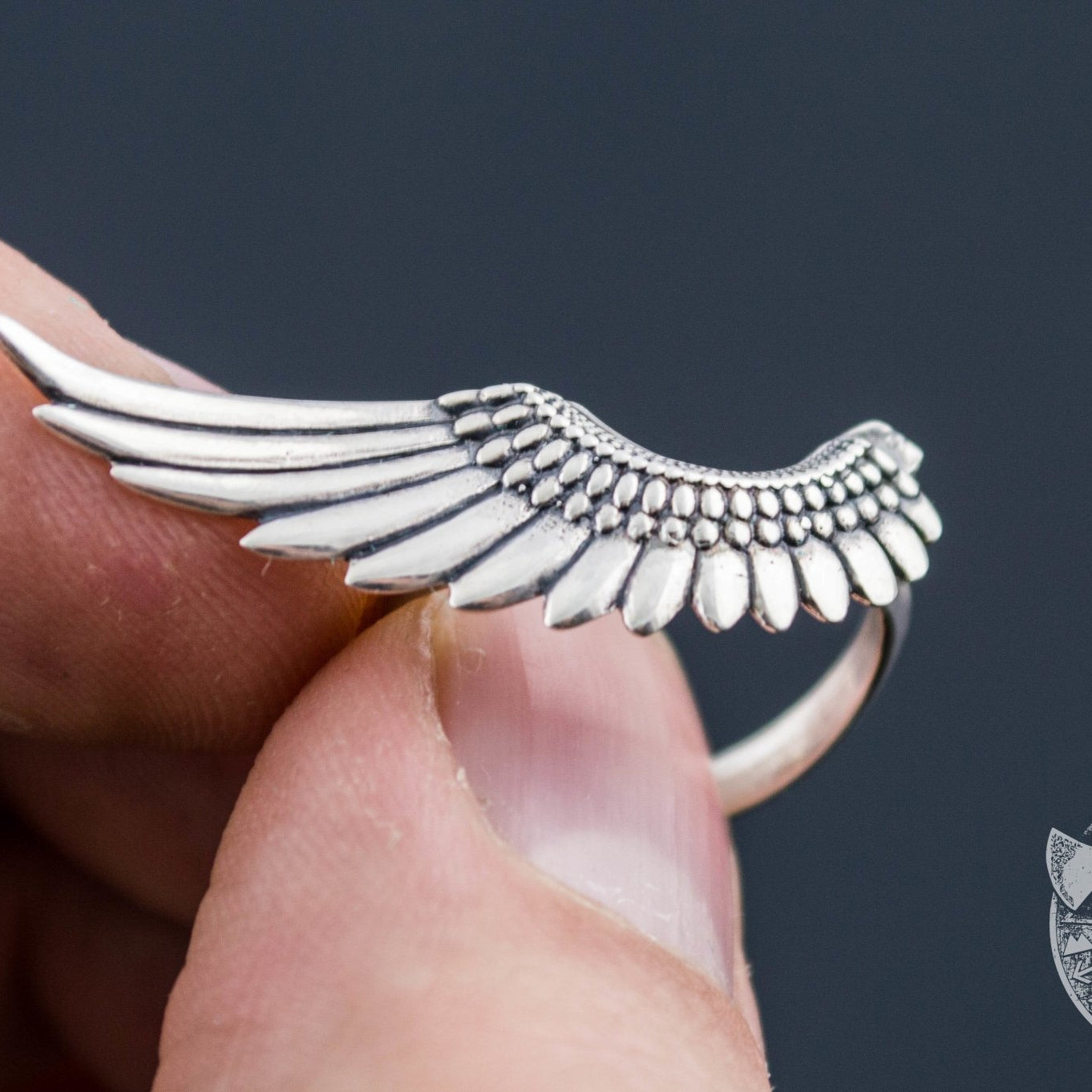 Light Weight Feather 925 Sterling Silver Viking Ring - VikingsBrand