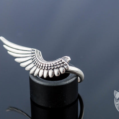 Light Weight Feather 925 Sterling Silver Viking Ring - VikingsBrand