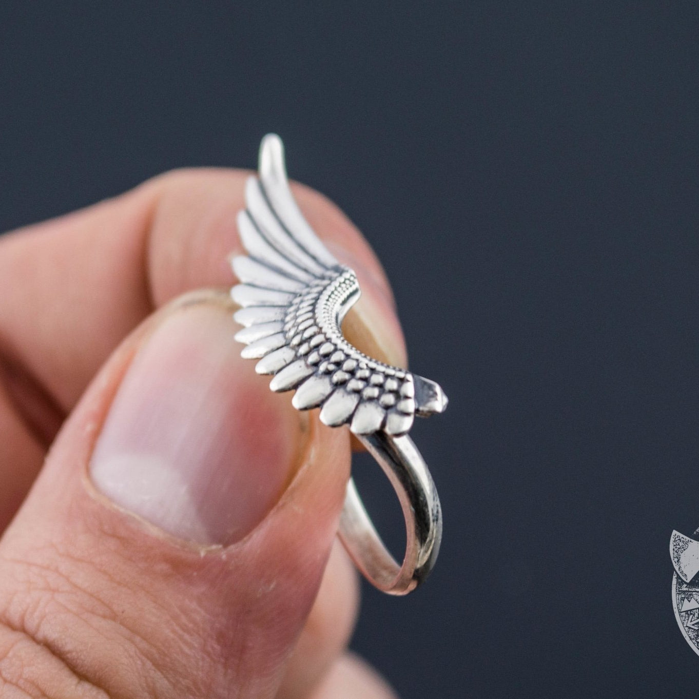 Light Weight Feather 925 Sterling Silver Viking Ring - VikingsBrand