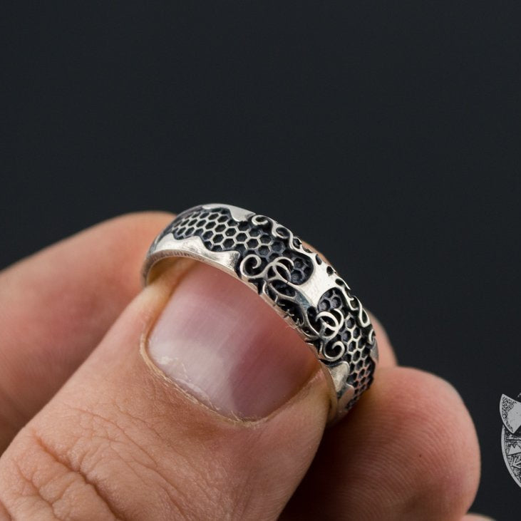 Little Yggdrasil Symbol 925 Sterling Silver Viking Ring - VikingsBrand