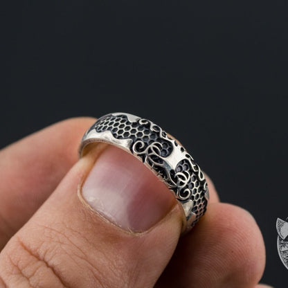 Little Yggdrasil Symbol 925 Sterling Silver Viking Ring - VikingsBrand