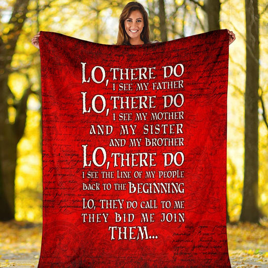 Lo, There Do I See - Viking Fleece Blanket - VikingsBrand