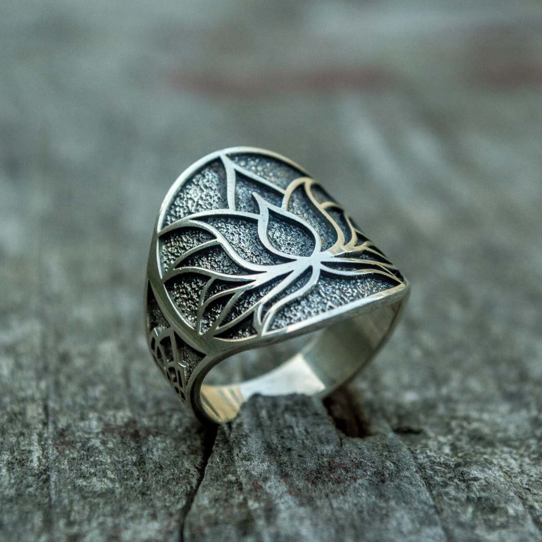 Lotos 925 Sterling Silver Viking Ring - VikingsBrand