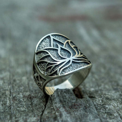 Lotos 925 Sterling Silver Viking Ring - VikingsBrand