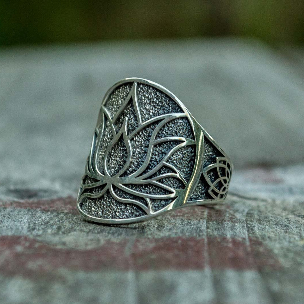 Lotos 925 Sterling Silver Viking Ring - VikingsBrand