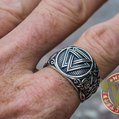 Mammen Ring with Valknut - VikingsBrand