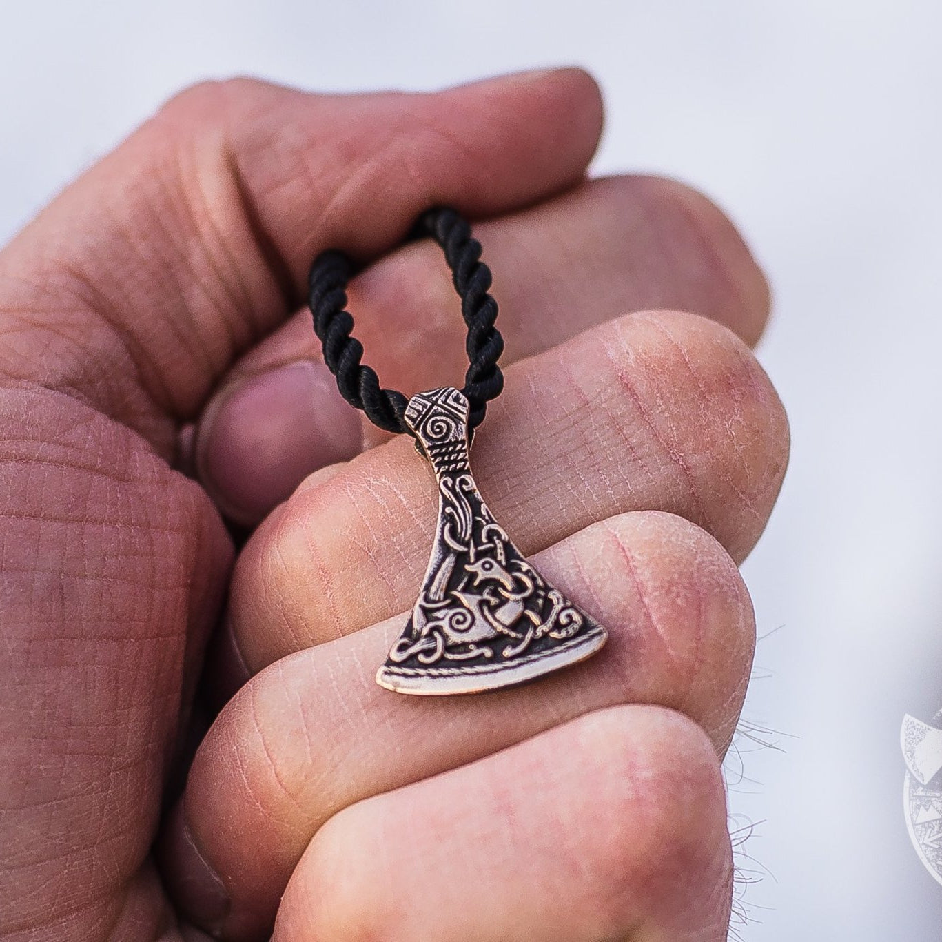 Mammen Style Small Viking Axe Bronze Pendant - VikingsBrand