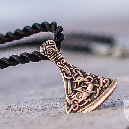 Mammen Style Small Viking Axe Bronze Pendant - VikingsBrand