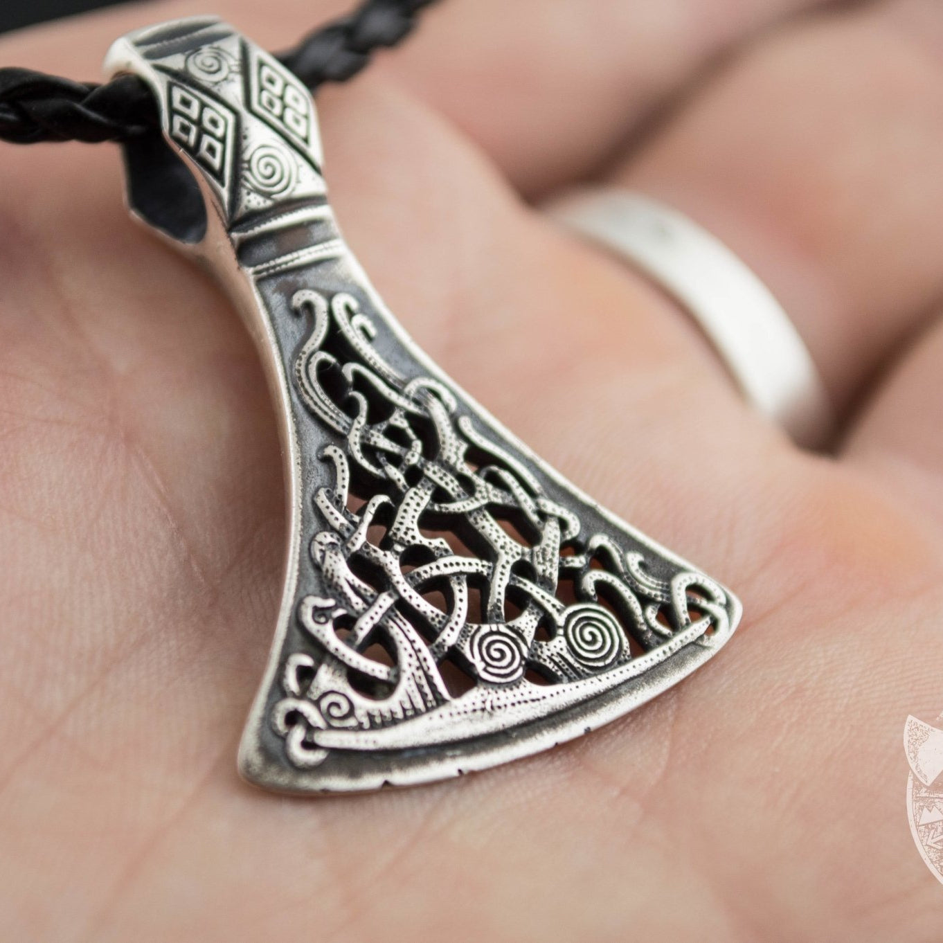 Mammen Style Viking Axe 925 Sterling Silver Pendant - VikingsBrand