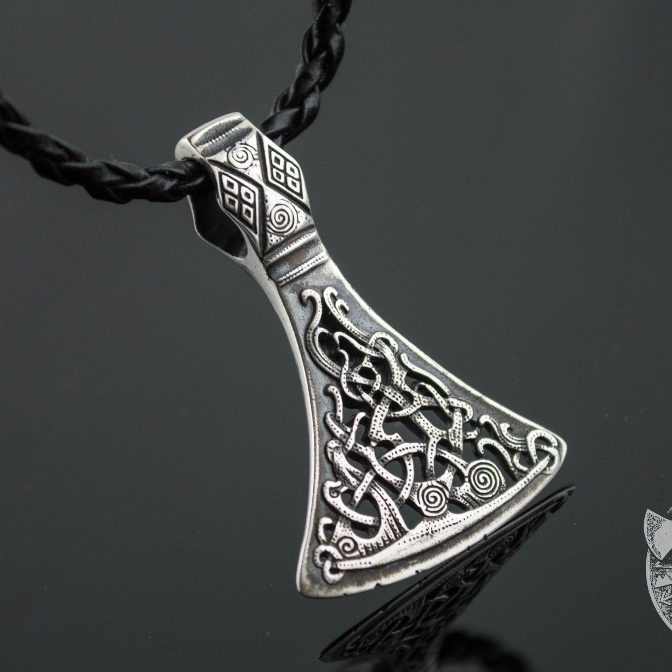 Mammen Style Viking Axe 925 Sterling Silver Pendant - VikingsBrand