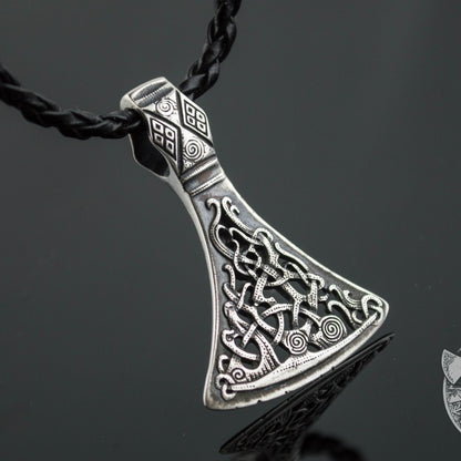 Mammen Style Viking Axe 925 Sterling Silver Pendant - VikingsBrand