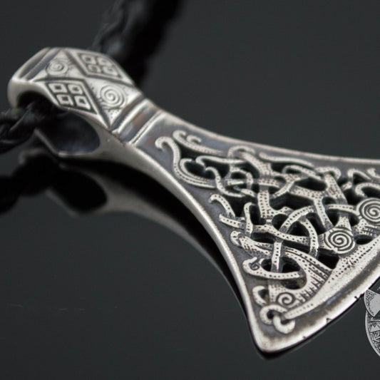 Mammen Style Viking Axe 925 Sterling Silver Pendant - VikingsBrand