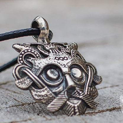 Mask from Gnezdovo 925 Sterling Silver Pendant - VikingsBrand