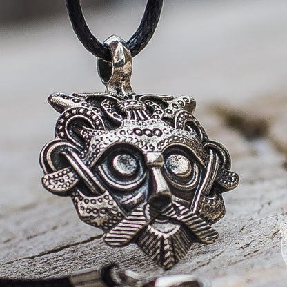Mask from Gnezdovo 925 Sterling Silver Pendant - VikingsBrand