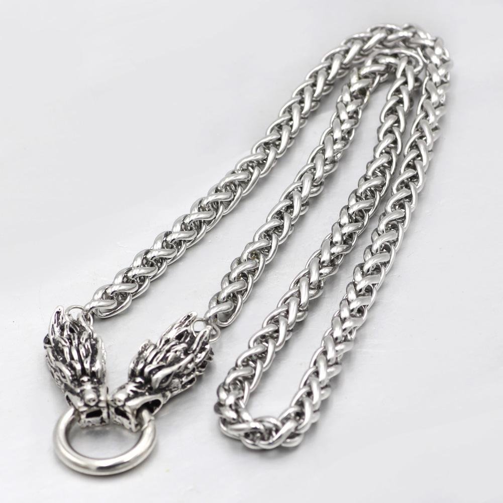 Massive Stainless Steel Viking Necklace with Huge Thor's Hammer - VikingsBrand