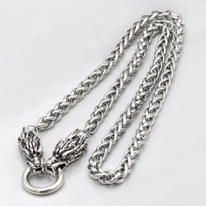 Massive Stainless Steel Viking Necklace with Huge Thor's Hammer - VikingsBrand