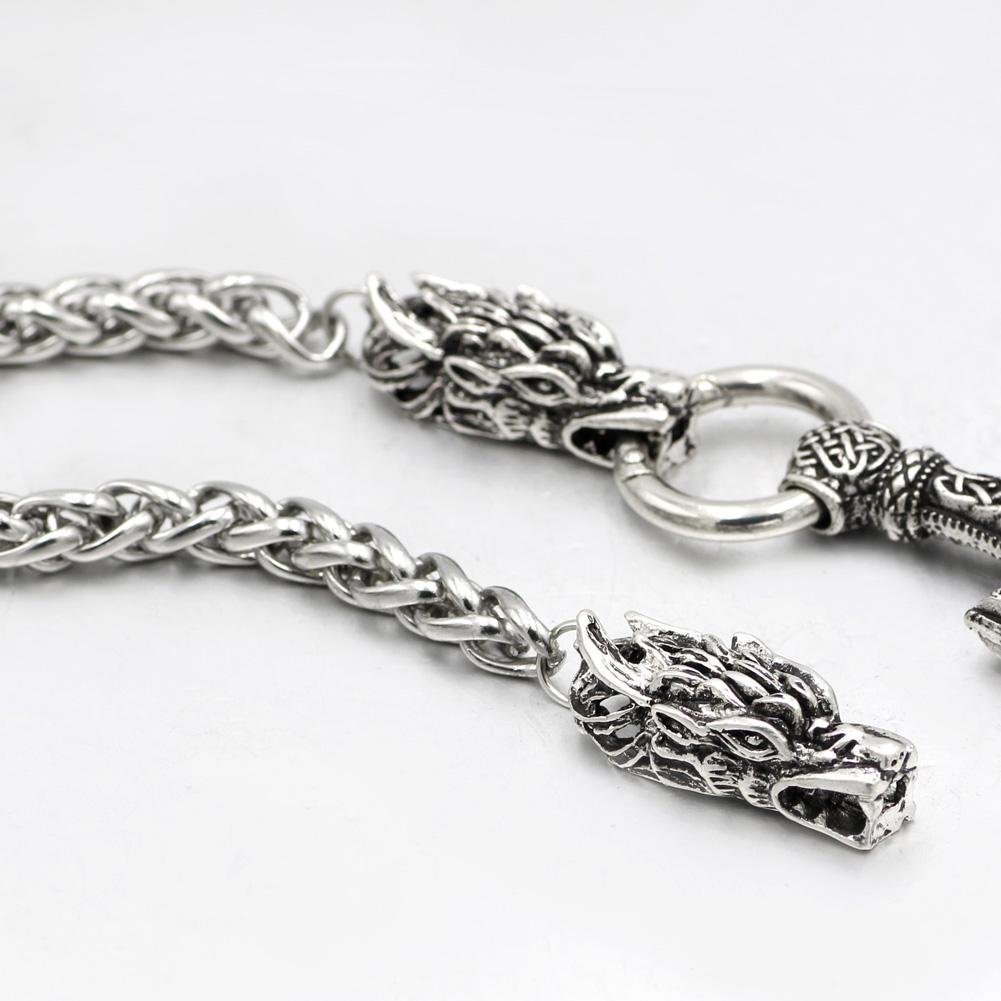 Massive Stainless Steel Viking Necklace with Huge Thor's Hammer - VikingsBrand